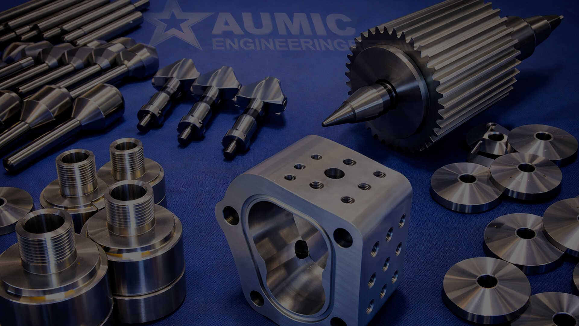 CNC-machined precision components produced by Aumic Engineering